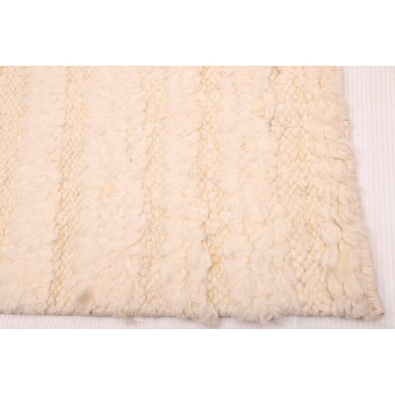 ECARPETGALLERY Hand-knotted Looma Cream Wool Rug - 8'0 x 9'9
