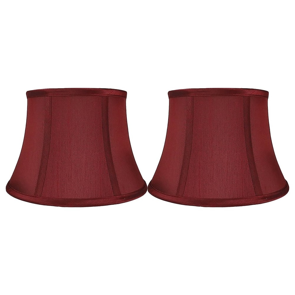 Faux Silk Bell Lamp Shade, 7" Top, 10" Bottom, 7" Slant