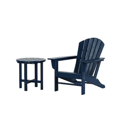 Laguna Classic Poly Patio Adirondack Chair with Side Table