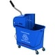 preview thumbnail 20 of 24, HOMCOM Mop Bucket with Wringer on Wheels for Floor Cleaning, 21 Quart, Separate Dirty and Clean Water