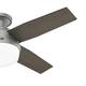 Hunter 44" Dempsey Low-profile Ceiling Fan with LED Light Kit, Handheld Remote