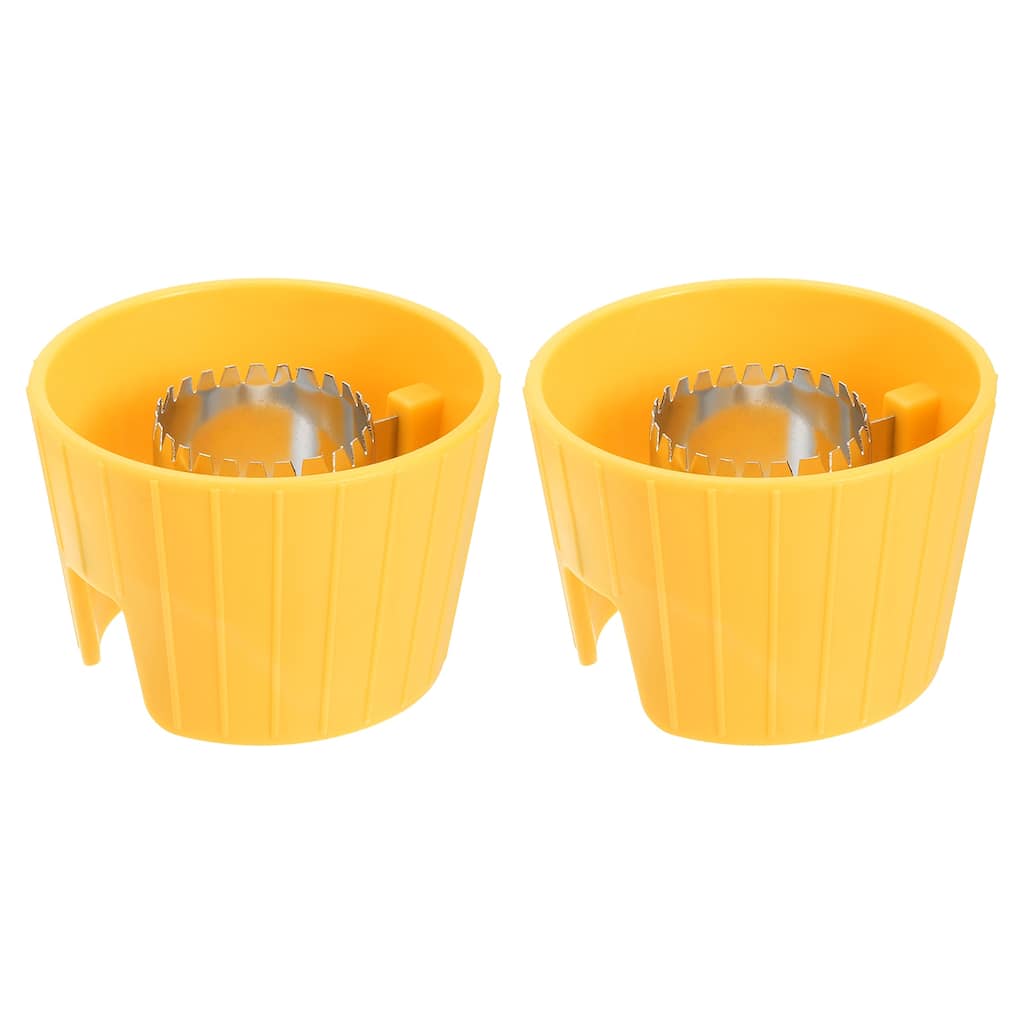 2pcs Corn Stripping Tool Stainless Steel Corn Peeler For Kitchen Use, Yellow