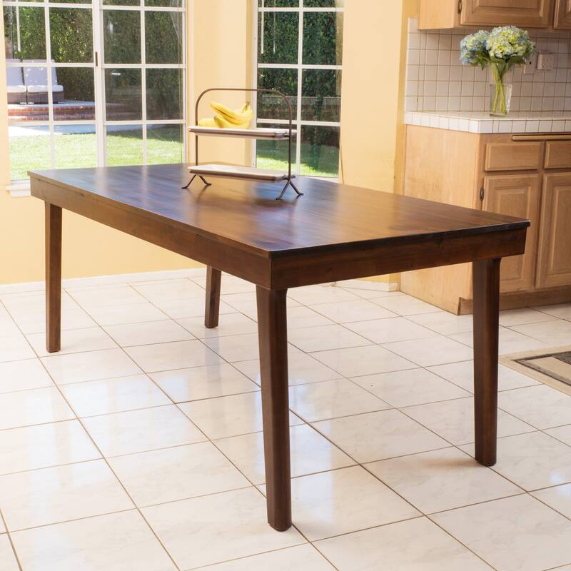 Greenway Acacia Wood Dining Table by Christopher Knight Home - 70.00" W x 34.75" D x 29.50" H - Mahogany