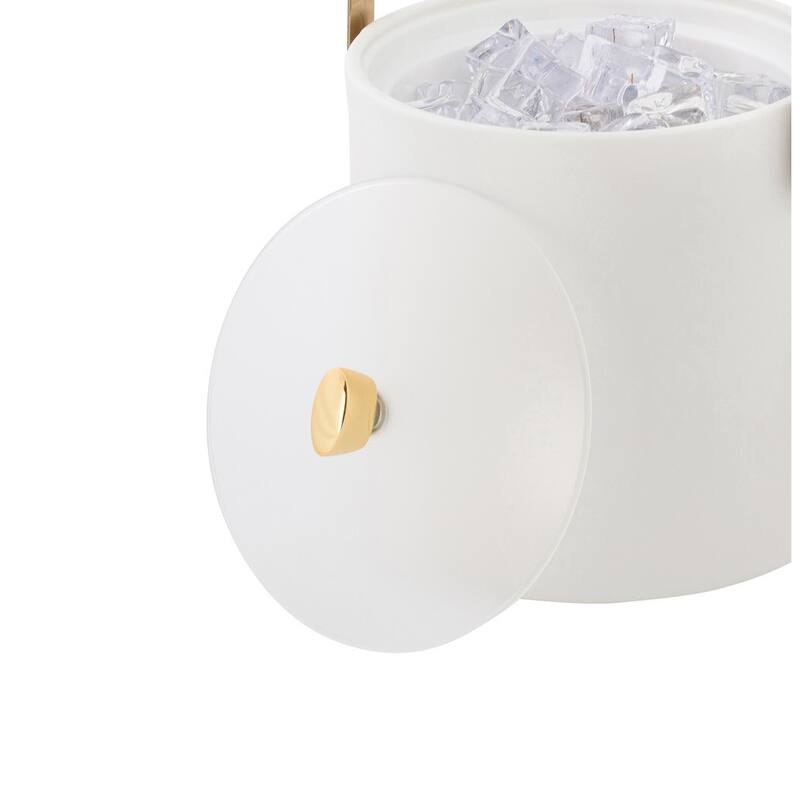 ARC 3qt Ice Bucket & Ice Tong w/ Acrylic Cover, Gold Arc Knob & Handle - 8' x 11'