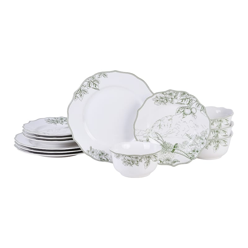 Hudson Valley Green Decal on White Background 12 Pc Set