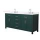 Option Green / White Quartz Top / Brushed Nickel Hardware