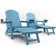 preview thumbnail 19 of 52, WINSOON Set of 2 HIPS Folding Adirondack Chair with Adjustable Backrest and Retractable Ottoman