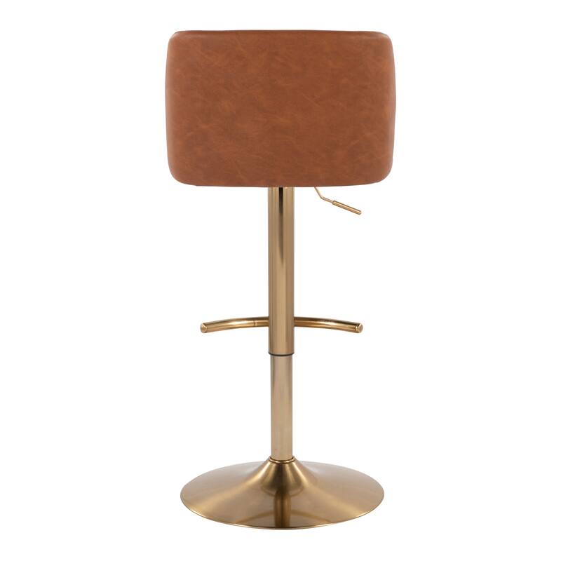 Strick & Bolton Oscar Adjustable Bar Stool with Rounded T Footrest (Set of 2)
