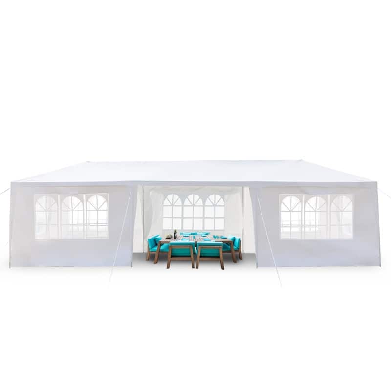 30-foot White PE/Iron Spiral Interface Wedding Party Canopy Tent