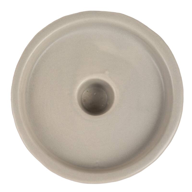 Stoneware Pillar & Taper Candle Holders, Set of 2