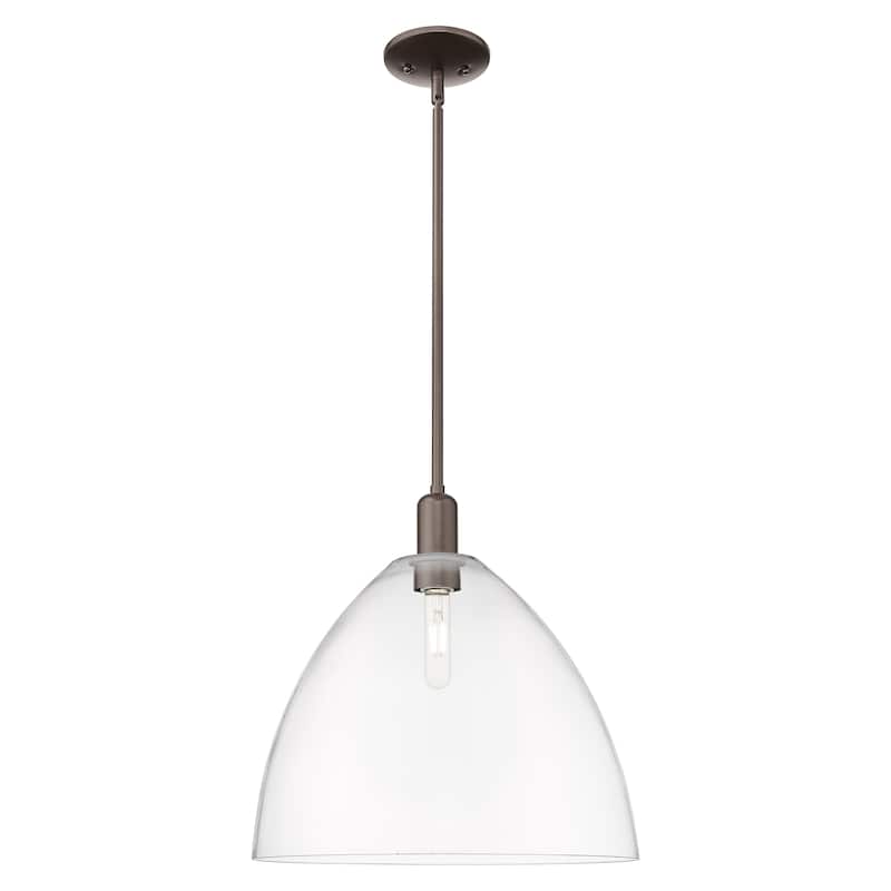 Innovations Lighting Endless Possibilities Arcadia - Bristol - 1 Light 16" Stem Hung Mini Pendant - Clear/Oil Rubbed Bronze