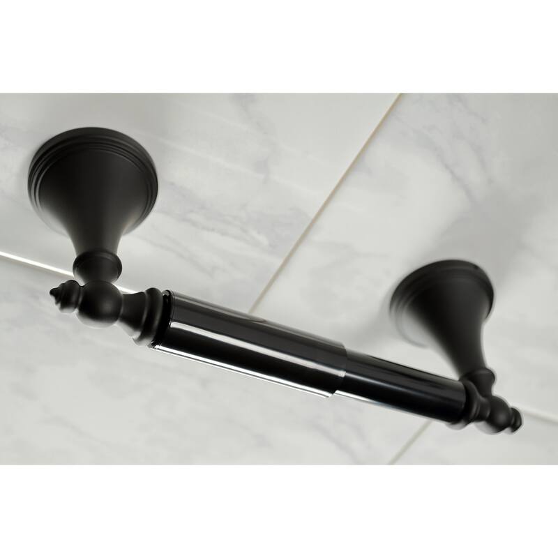 Naples 18-Inch and 24-Inch Towel Bar Bathroom Accessory Set in Black