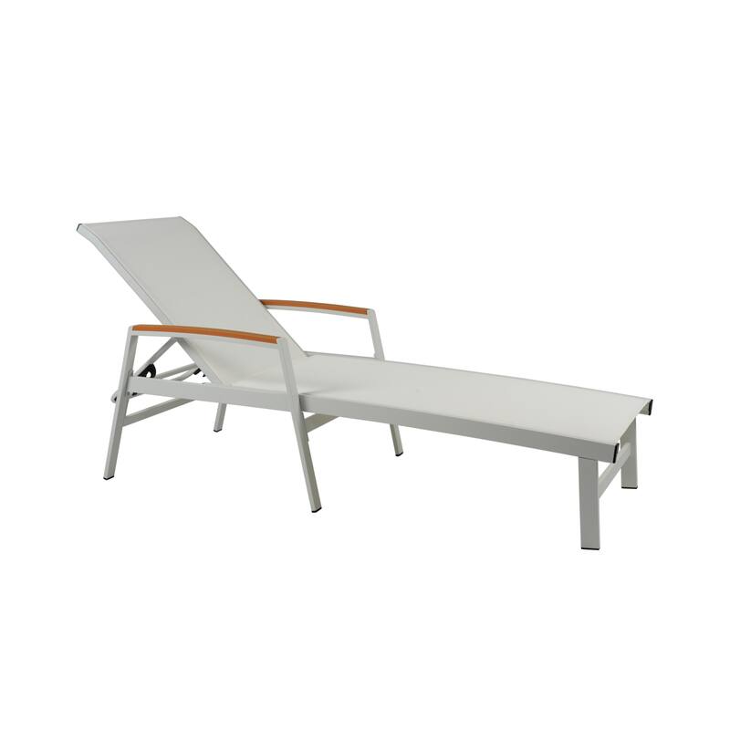 Oxton Outdoor Aluminum Chaise Lounge Set with C-Shaped End Table by Christopher Knight Home