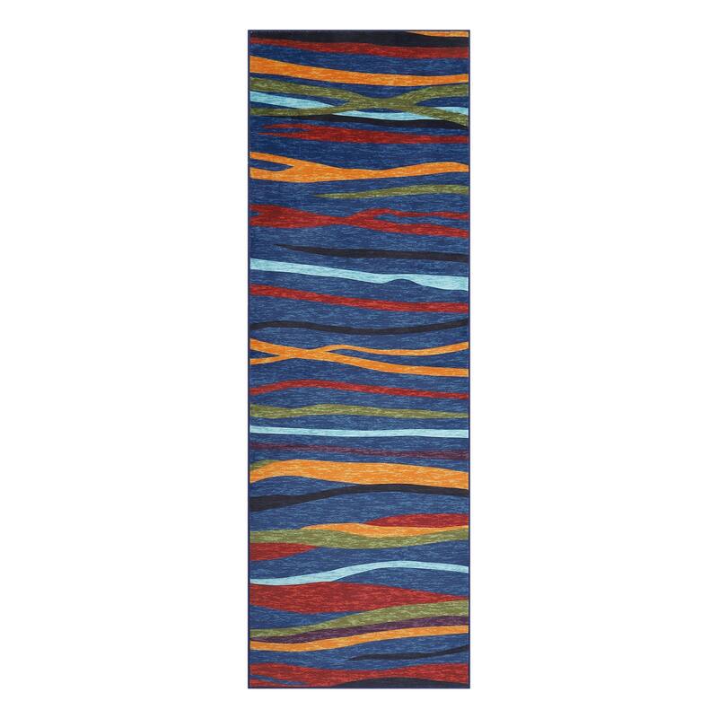 Garvee Modern Abstract Area Rug Colorful Throw Carpet