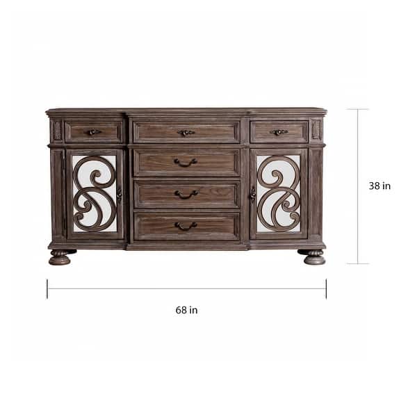 The Gray Barn Cornerways Rustic Brown 6-drawer Dining Server