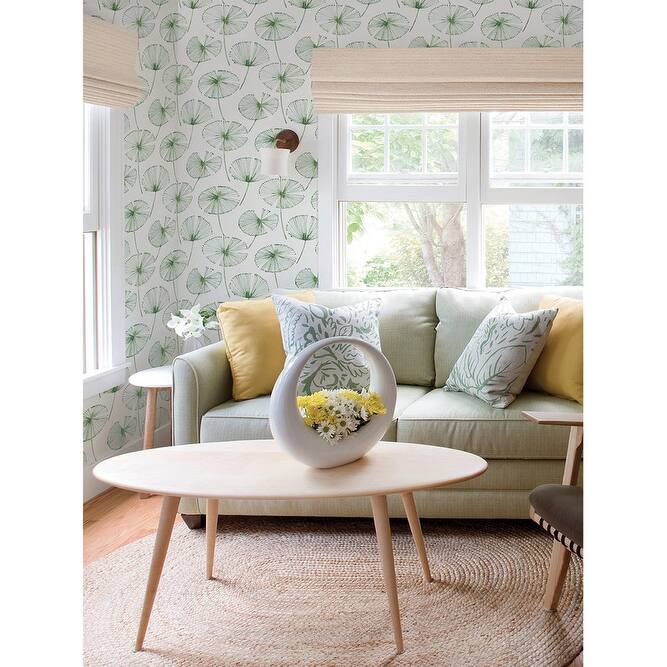 NuWallpaper Sage Aya Peel & Stick Wallpaper On Sale Bed Bath