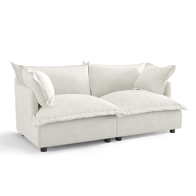 Double Layer Cushion Comfy Cloud Modular Sectional Sofa Set