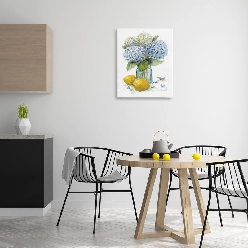 Stupell Hydrangeas & Lemons Vase Canvas Wall Art Design By Patti Bishop
