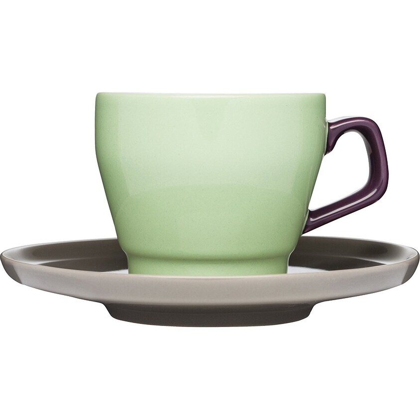 Shop Sagaform Pop Stoneware Coffee Cup And Saucer 8 1 2 Ounce