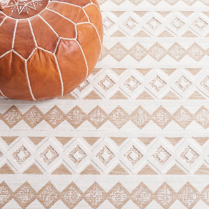 SAFAVIEH Cabana Sadeta Boho Waterproof Patio Backyard Rug