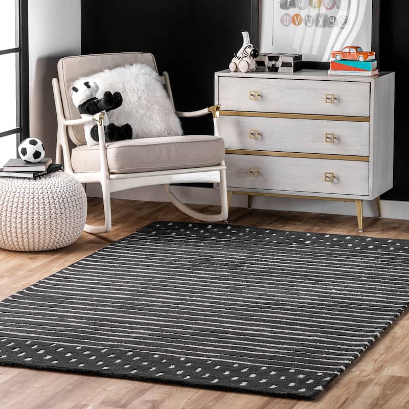 Mandia Striped Wool Area Rug