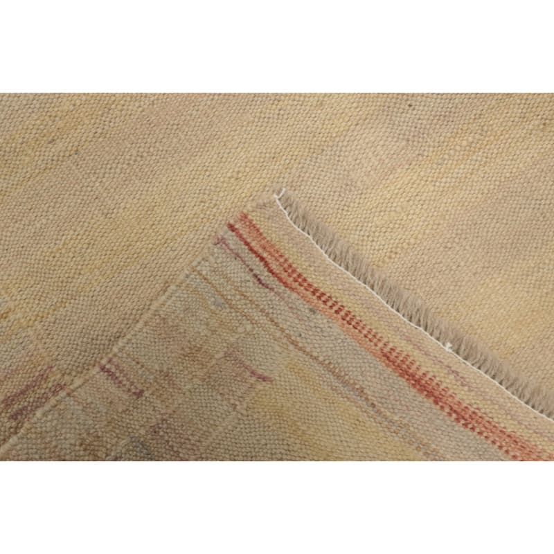 Hand Woven Oriental 100% Wool Carpet Southwestern Geometric Multi-Colored Kilim Runner Rug - 8' 4'' X 2' 1''