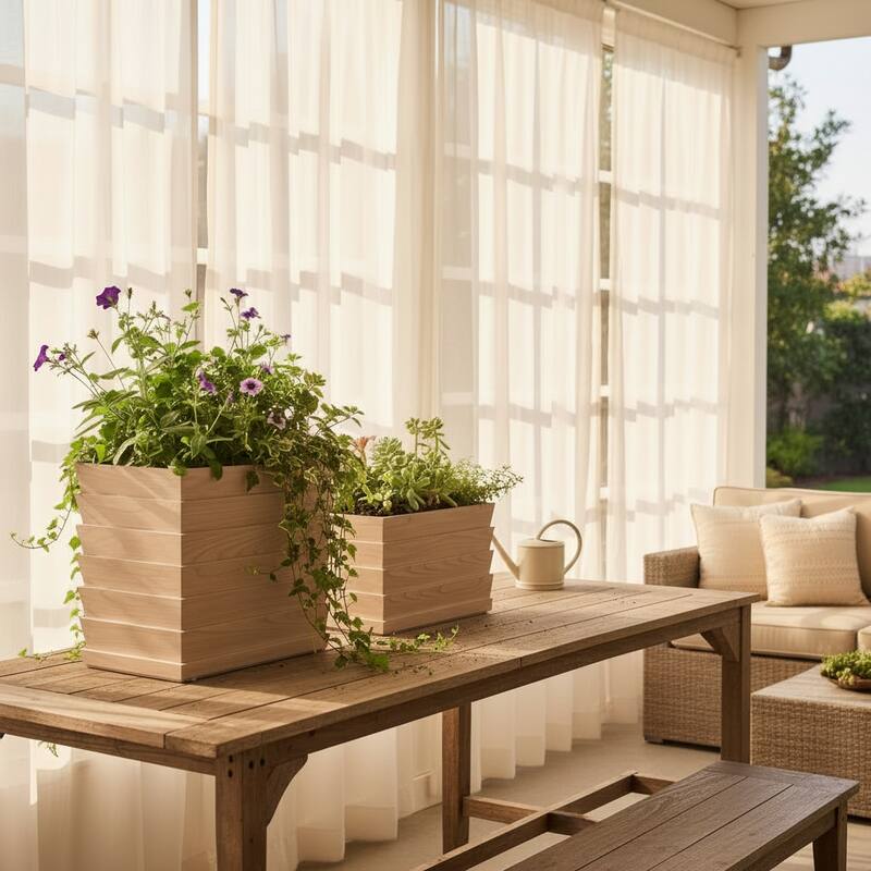 Rectanglar Terrace Planter Tall