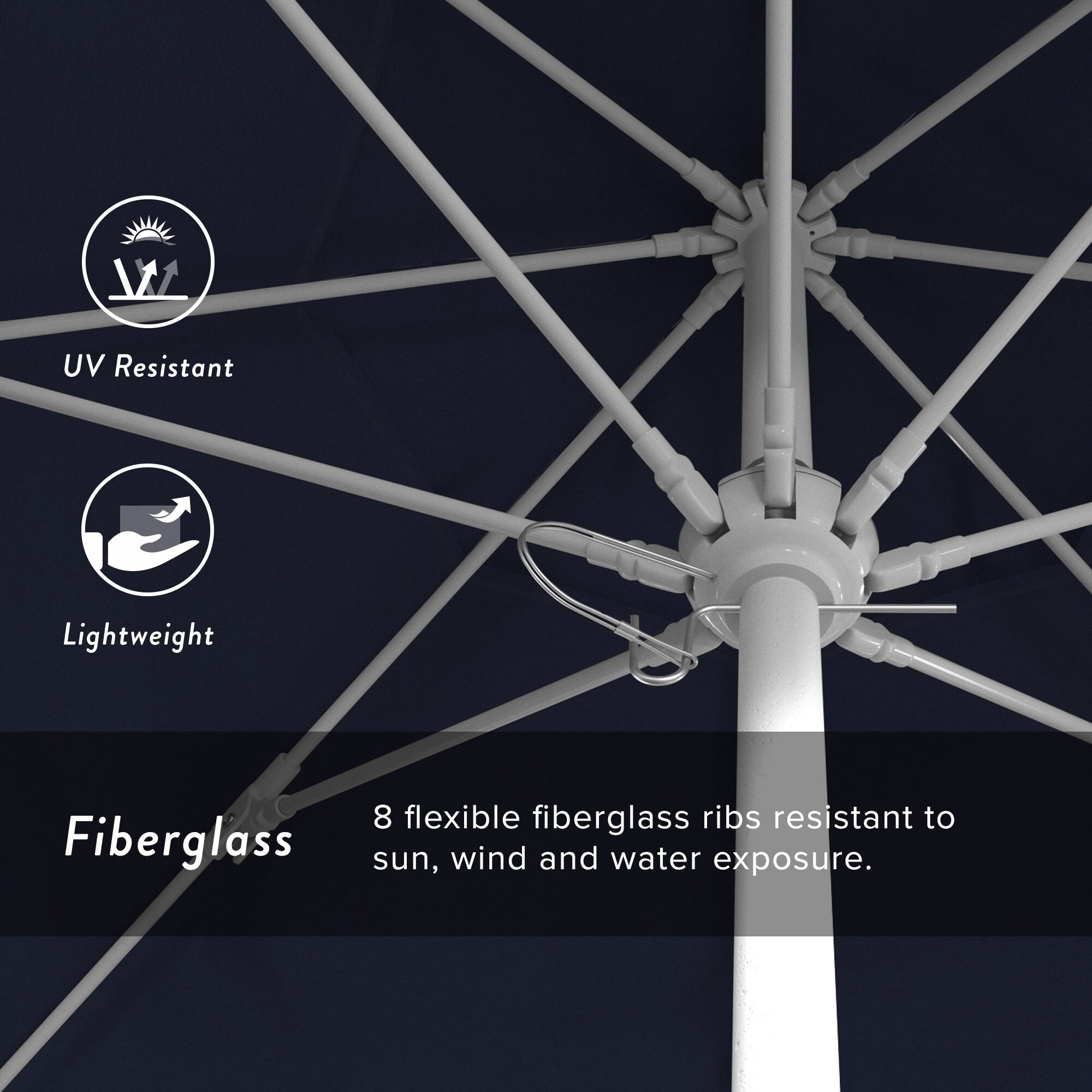 fiberglass wind resistant patio umbrellas 10 FT Umbrella | 360 Swivel & Tilt, 8 Ribs, Cross Base blocking technology to shield you and your loved ones from harmful rays California Umbrella 75' Venture Series