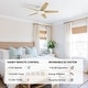 preview thumbnail 85 of 113, 5 - Blade Low Profile Flush Mount Modern Ceiling Fan with LED Light and Remote