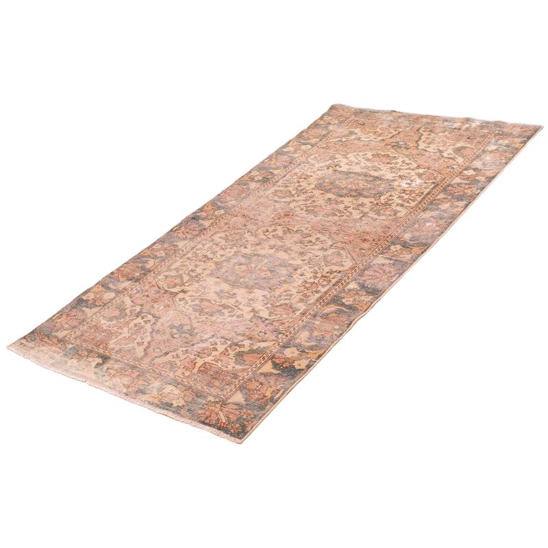 ECARPETGALLERY Hand-knotted Antalya Vintage Copper Wool Rug - 4'9 x 10'0