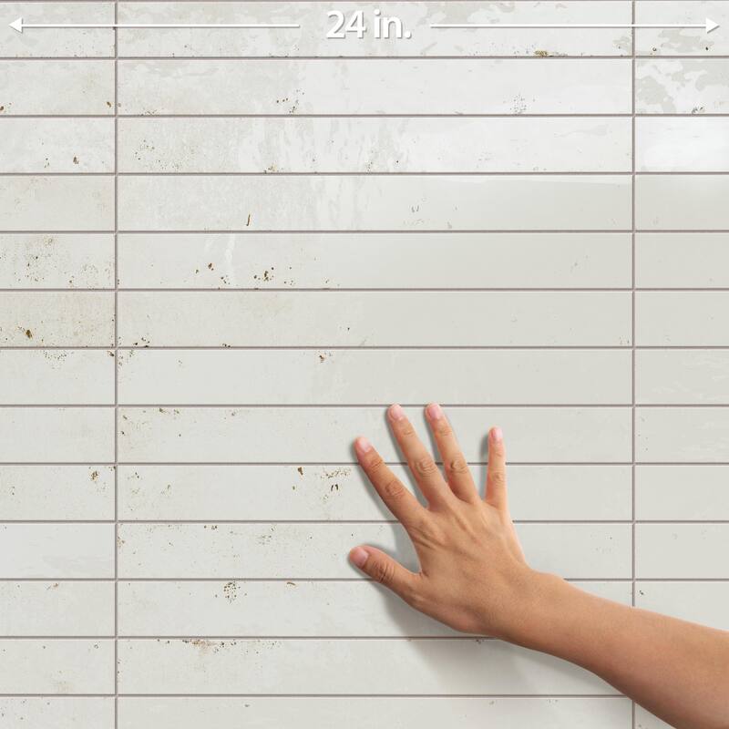 Merola Tile Scottsdale Ivory 1-7/8" x 17-3/4" Porcelain Floor and Wall Tile