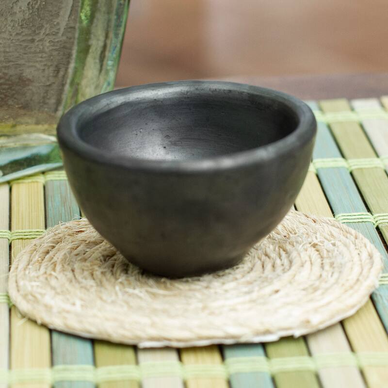 Novica Handmade Oaxaca Customs Barro Negro Bowl