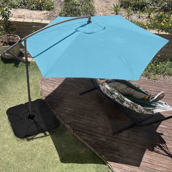 slide 2 of 32, Pure Garden 10-Foot Offset Patio Umbrella with Square Base