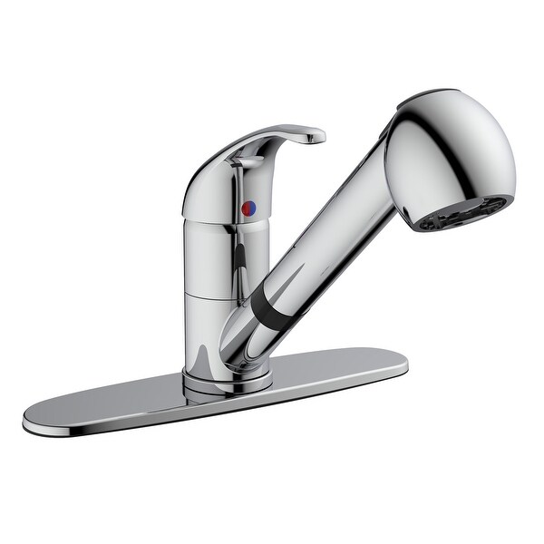 Water Creation F5-0010-01-PX Chrome Bridge Style Kitchen Faucet With Side Spray 