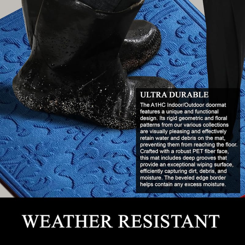 A1HC New All Weather Superior Dirt and Moisture Absorbing Polypropylene Door Mat with Non-Slip Backing for Inside Outside Use