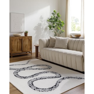 Rosemarie Casual Solid Color Wool Area Rug