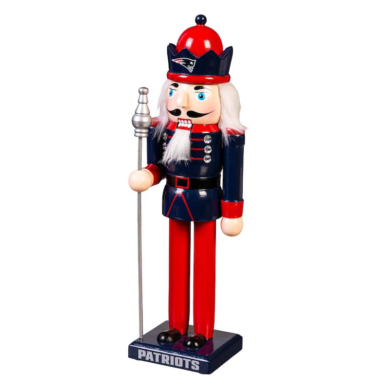 Nutcracker Statue, New England Patriots - 4.53''W x 4.53''H x 13.58