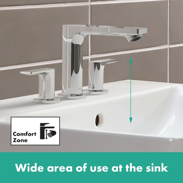 Hansgrohe 72532 Rebris E 1.2 GPM Widespread Bathroom Faucet Hansgrohe 72532 Rebris E 1.2 GPM Widespread Bathroom Faucet