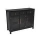 preview thumbnail 23 of 33, Christopher Knight Home - Alaric Acacia Wood Storage Cabinet with 3 Doors and 3 Drawers
