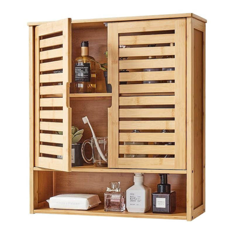 Space-Saving Hanging Bathroom Cabinet with 3-Level Adjustable Shelves for Toiletries and Essentials - 23” x 8” x 26”