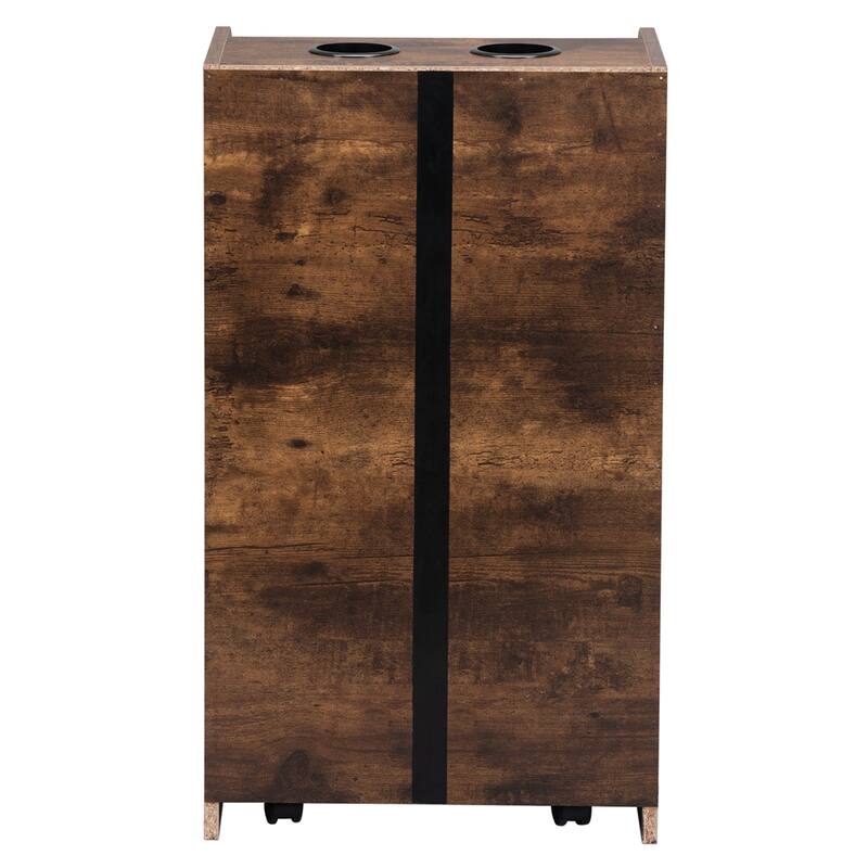 Salon Station,Hair Styling Station w/Drawer,Cabinet&Hair Dryer Holders