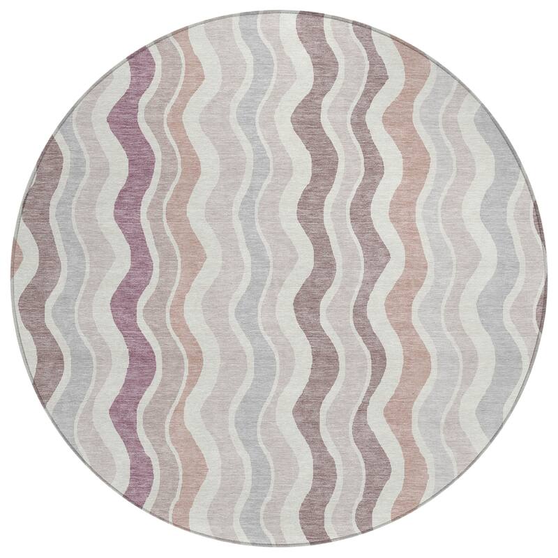 Machine Washable Indoor/ Outdoor Funky Stripe Chantille Rug