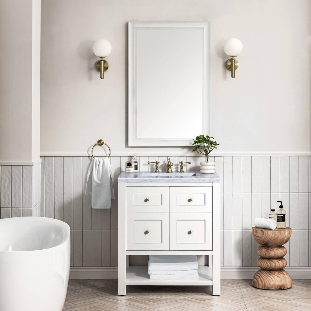 James Martin Vanities Breckenridge 30" Single Vanity, Bright White