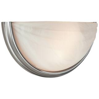 Access Lighting Crest  - 2-Light Wall Sconce - Satin Finish - Alabaster Glass Shade - Incandescent