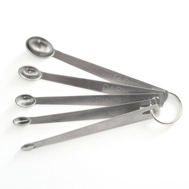 Norpro 5pc Mini Stainless Steel Measuring Spoons Set - Tad, Dash, Pinch, Smidgen and Drop - Silver - Silver