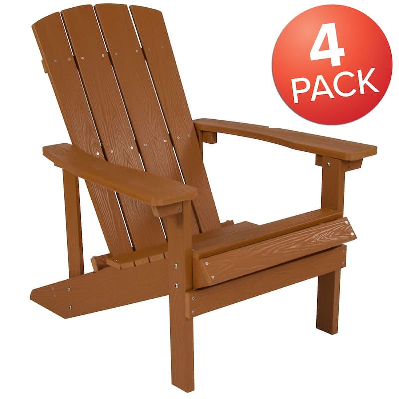 All-weather Poly Resin Wood Outdoor Adirondack Chair (Set of 4)