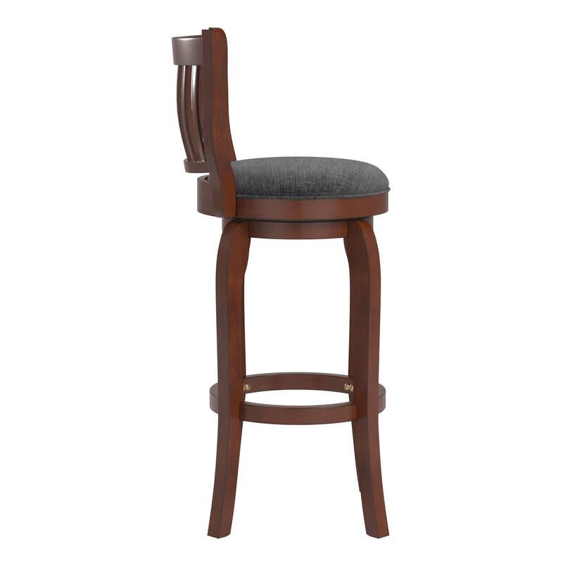 Ali Modern Linen 29-inch High Back Bar Stool Swivel by iNSPIRE Q Classic