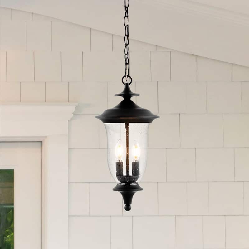 SAFAVIEH Lighting Dowell Outdoor Pendant - 9"W x 9"D x 96"H
