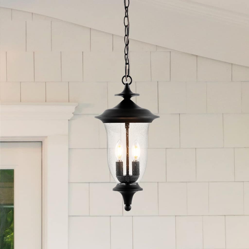 SAFAVIEH Lighting Dowell Outdoor Pendant - 9"W x 9"D x 96"H