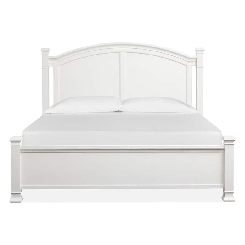 Magnussen Home Kingston Whisper White and Cerused Nutmeg Panel Bed